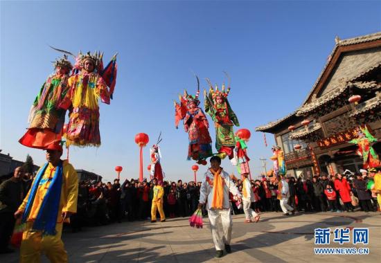 山西太原新春庙会看民俗