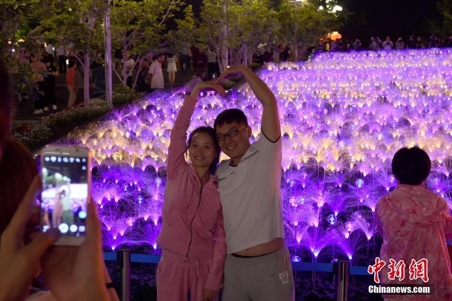 北京標(biāo)志性建筑燈光璀璨 迎接“一帶一路”