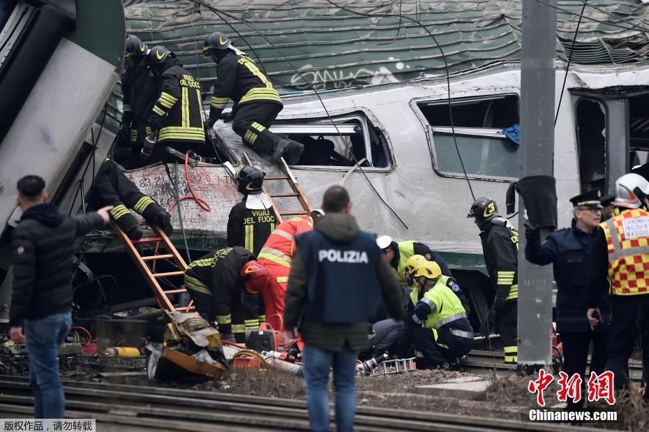 意大利米蘭一火車脫軌 車上滿載通勤人員