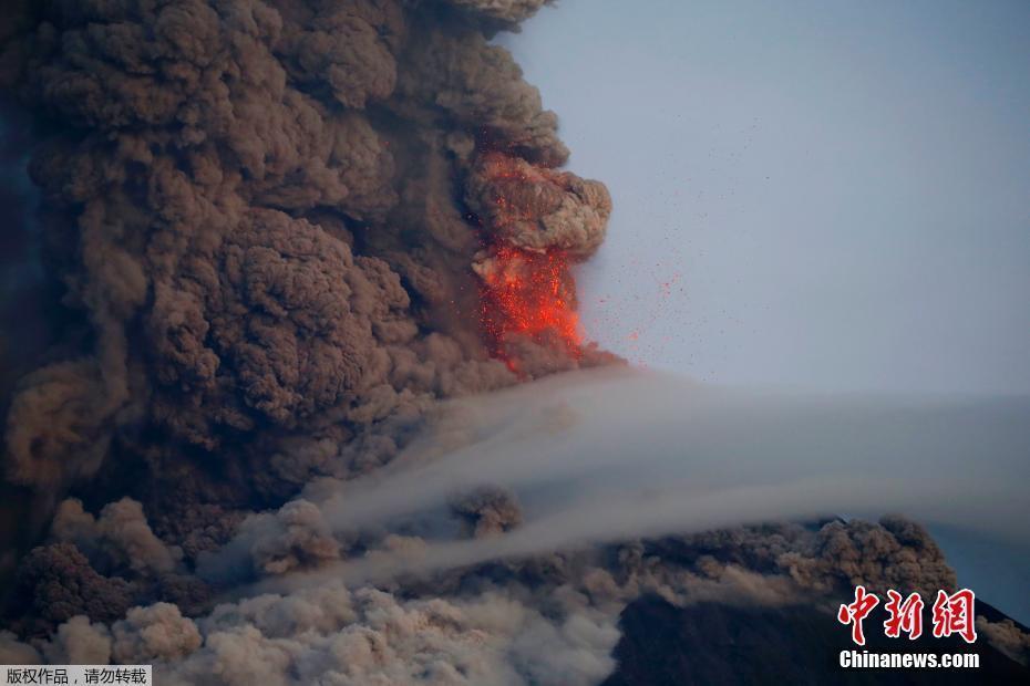 菲律賓馬榮火山再度猛烈噴發(fā) 超5萬民眾撤離