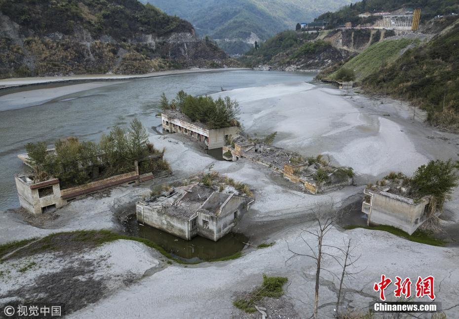 汶川地震十周年 航拍映秀遺址新貌