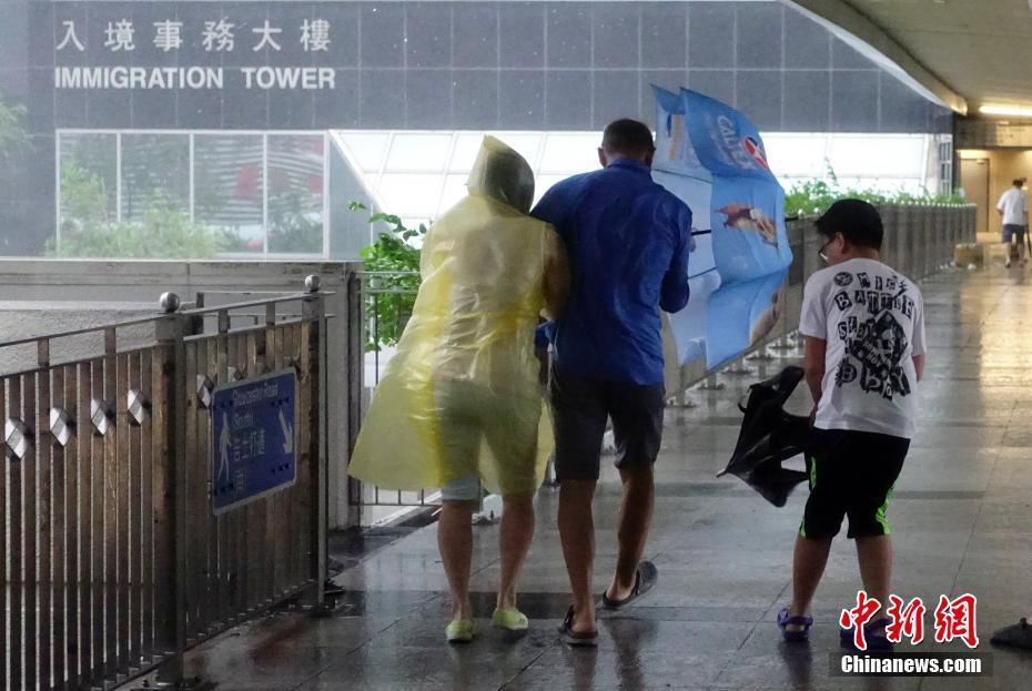 香港受到“山竹”襲擊 樹木倒塌海陸空幾乎停頓