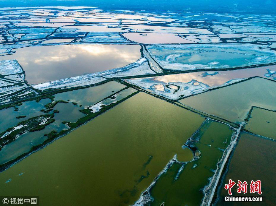 山西運城鹽湖秋天景致美