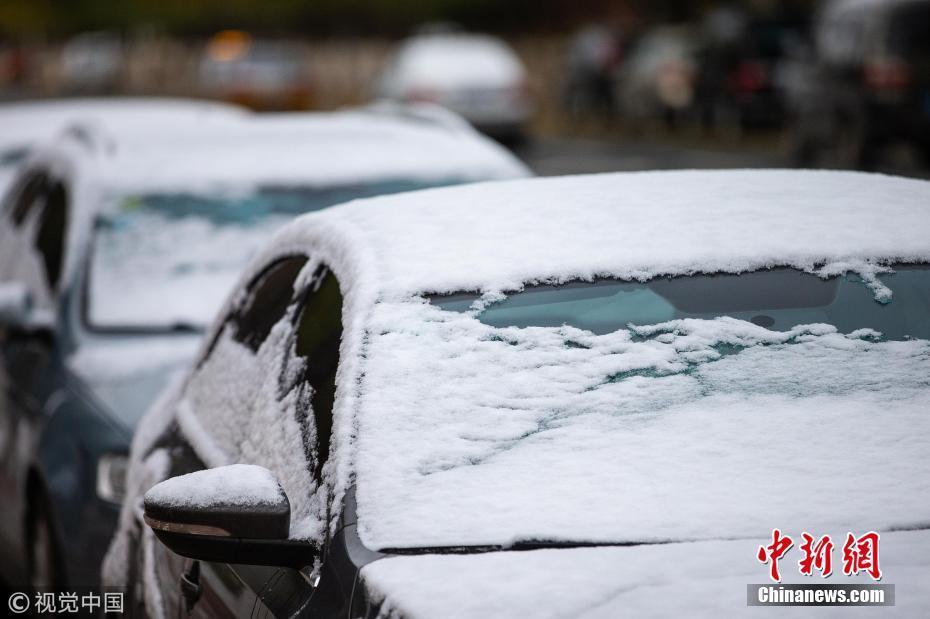 長(zhǎng)春迎降雪天氣 城市披銀裝