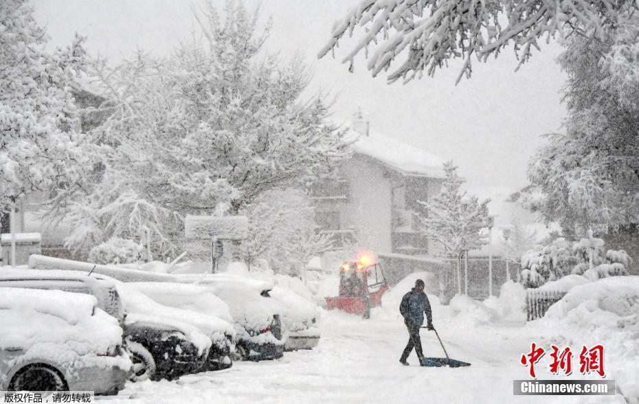 強降雪襲擊德國南部 宛如冰雪世界