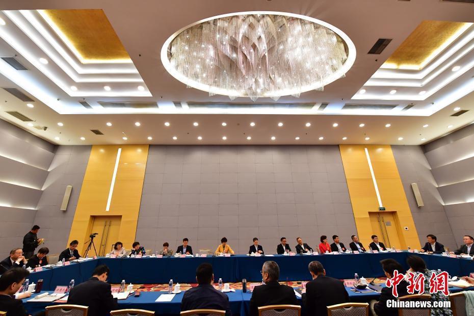 全国政协十三届二次会议中国民主建国会界别举行小组会议