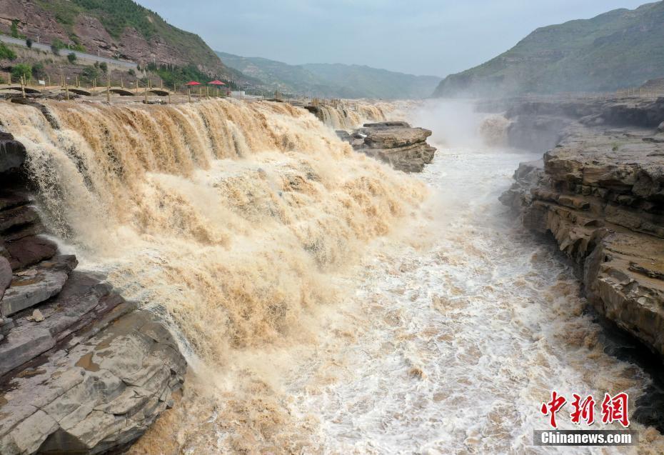 黃河晉陜峽谷水量增大 壺口瀑布再現壯美瀑布群