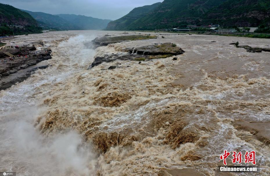 黃河壺口瀑布迎來今年入汛以來最大流量洪水