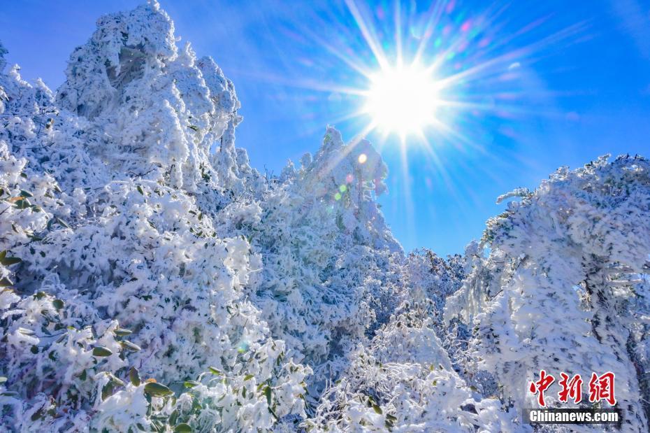 云南轿子雪山银装素裹如童话世界