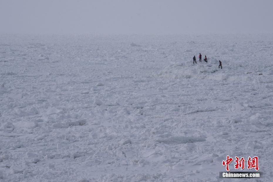 千里冰封,！鄂霍次克海“流冰”奇美壯觀