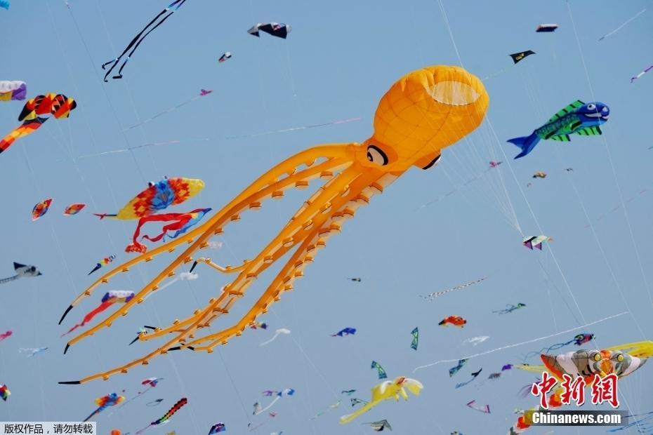 丹麥舉行國際風箏節 各式風箏“破次元”齊亮相