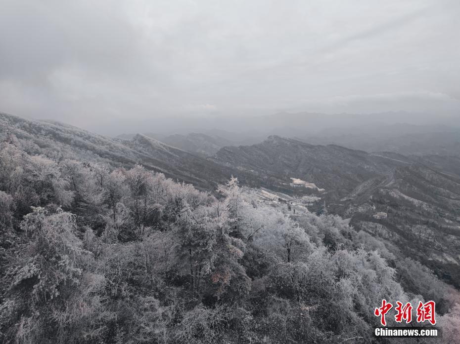 陜西寧強：雪飄漢江源 意趣十足