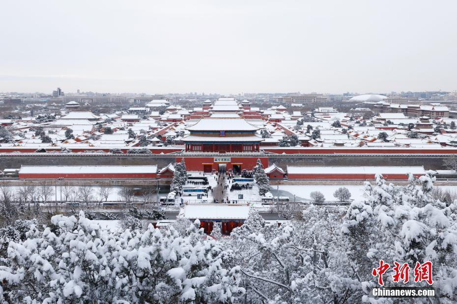 北京雪后銀裝素裹