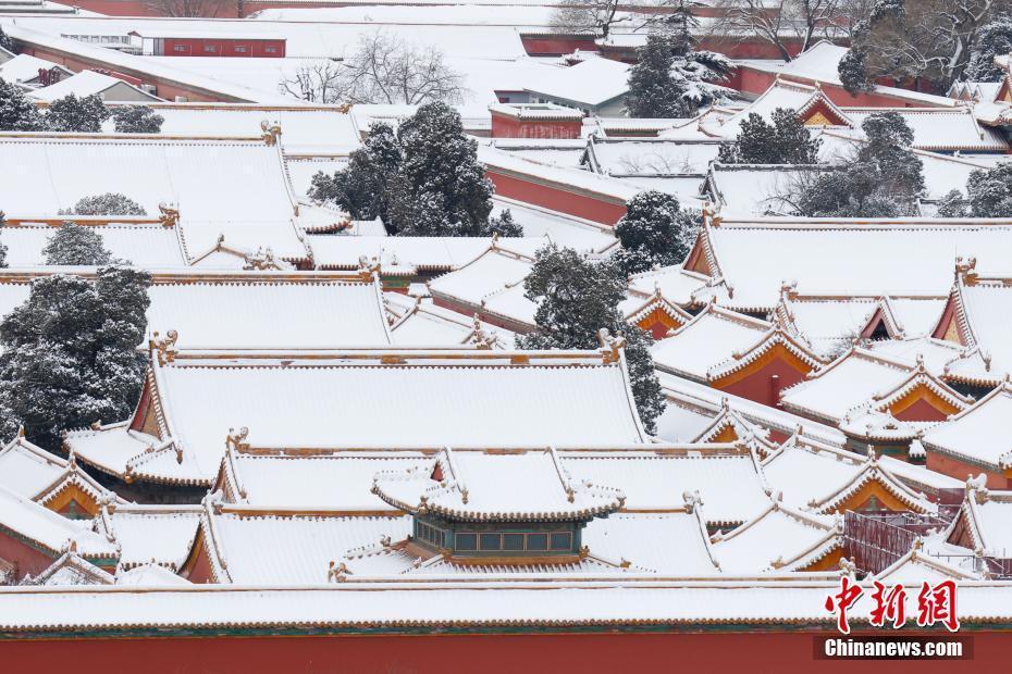 北京雪后銀裝素裹