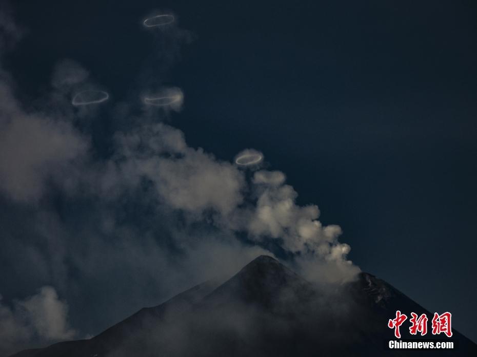 意大利西西里島火山吐出蒸汽圓環(huán)