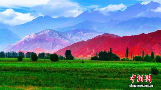 新疆温宿：夏日塔村风景如画引游客
