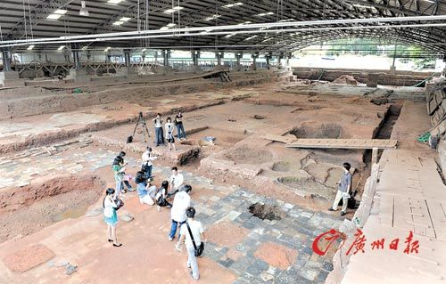 广州南越国宫署遗址发掘现千年宫殿(图)