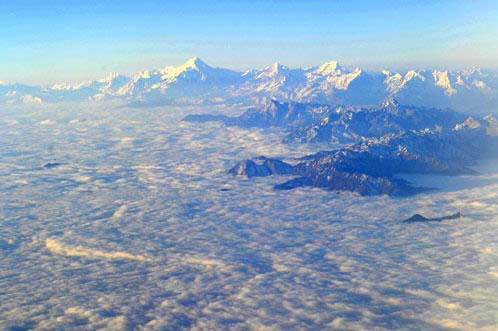 鸟瞰青藏高原雪景组图